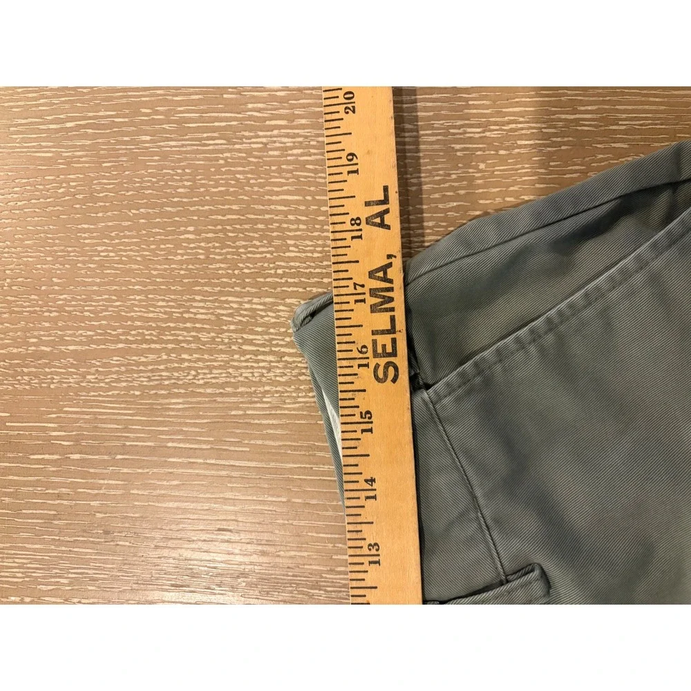 L.L.Bean Comfort Waist Chino Pants Mens 36x34 Green 100% Cotton Straight